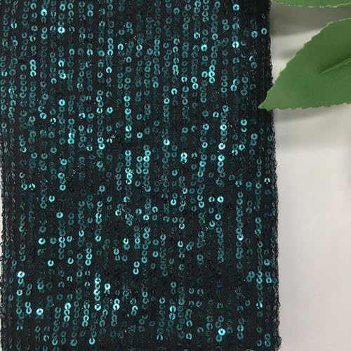 PTNKUIIY Glänzender Stoff mit Pailletten 125cm * 2 Yard Paillettenstoff Dekostoff Kostümstoff Stoffe zum Nähen Vorhangstoff Hochzeitsstoff für DIY Nähen Basteln Kleidung Hochzeit Party Deko -Grün von PTNKUIIY