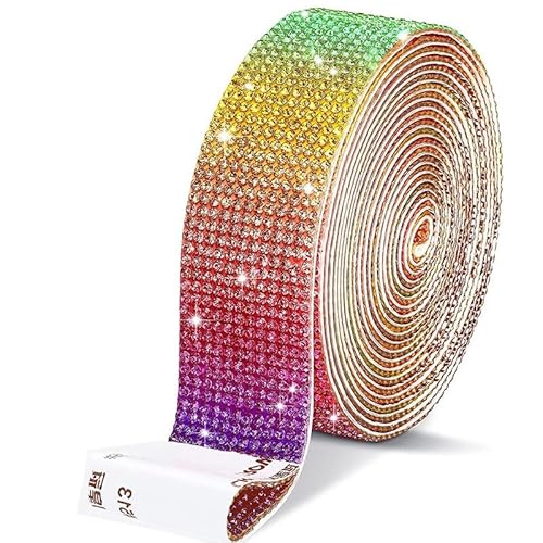 PTNKUIIY Kristall Strass Diamant Band,5 Yard * 2cm Breite Selbstklebendes Kristall Diamant Bänder Aufkleber Bling Strassband für Telefon Dekoration DIY Kunsthandwerk Basteln Projekt -Bunt PTNKUIIY Kristall Strass Diamant Band,5 Yard * 2cm Breite Selbstklebendes Kristall Diamant Bänder Aufkleber Bling Strassband für Telefon Dekoration DIY Kunsthandwerk Basteln Projekt -Bunt von PTNKUIIY