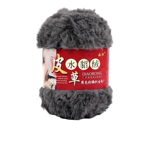 PTNKUIIY Kunstfell-Garn Handstrickgarne, 2 x 100 G Handstrickgarne Flauschiges Kunstfellgarn Flauschiges Garn zum Häkeln Plüschgarn Häkelgarn zum Häkeln Stricken Pullover, Schal,Mütze -dunkelgrau PTNKUIIY Kunstfell-Garn Handstrickgarne, 2 x 100 G Handstrickgarne Flauschiges Kunstfellgarn Flauschiges Garn zum Häkeln Plüschgarn Häkelgarn zum Häkeln Stricken Pullover, Schal,Mütze -dunkelgrau von PTNKUIIY