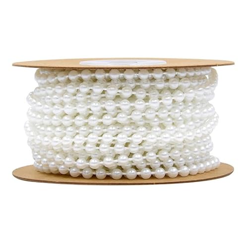 PTNKUIIY Perlengirlande 10mm 2m Perlenkette Perlengirlande KüNstliche Perlen Band Perlenschnur Deko Christbaumkette Perlenschnur für DIY Handwerk Haarschmuck Tischdeko Hochzeits Partydeko -Weiße PTNKUIIY Perlengirlande 10mm 2m Perlenkette Perlengirlande KüNstliche Perlen Band Perlenschnur Deko Christbaumkette Perlenschnur für DIY Handwerk Haarschmuck Tischdeko Hochzeits Partydeko -Weiße von PTNKUIIY