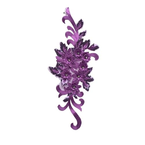 PTNKUIIY Strass Stickerei Blumen Zum Aufnähen Ausschnitt-Applikation Kragenbesatz Aufnäher Blume Spitze Applikation Flicken Verzierungen für Brautkleid Dekoration Reparatur Kleidung Nähen -Lila PTNKUIIY Strass Stickerei Blumen Zum Aufnähen Ausschnitt-Applikation Kragenbesatz Aufnäher Blume Spitze Applikation Flicken Verzierungen für Brautkleid Dekoration Reparatur Kleidung Nähen -Lila von PTNKUIIY