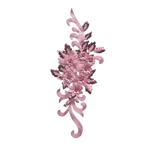 PTNKUIIY Strass Stickerei Blumen Zum Aufnähen Ausschnitt-Applikation Kragenbesatz Aufnäher Blume Spitze Applikation Flicken Verzierungen für Brautkleid Dekoration Reparatur Kleidung Nähen -Pink PTNKUIIY Strass Stickerei Blumen Zum Aufnähen Ausschnitt-Applikation Kragenbesatz Aufnäher Blume Spitze Applikation Flicken Verzierungen für Brautkleid Dekoration Reparatur Kleidung Nähen -Pink von PTNKUIIY