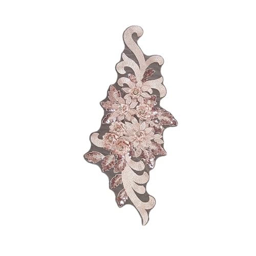 PTNKUIIY Strass Stickerei Blumen Zum Aufnähen Ausschnitt-Applikation Kragenbesatz Aufnäher Blume Spitze Applikation Flicken Verzierungen für Brautkleid Dekoration Reparatur Kleidung Nähen -Rosa PTNKUIIY Strass Stickerei Blumen Zum Aufnähen Ausschnitt-Applikation Kragenbesatz Aufnäher Blume Spitze Applikation Flicken Verzierungen für Brautkleid Dekoration Reparatur Kleidung Nähen -Rosa von PTNKUIIY