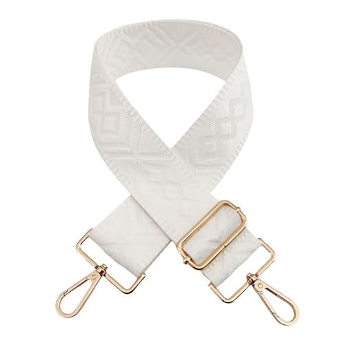 PTNKUIIY Verstellbarer Schultergurt für Taschen 5cm Breit - Boho-Stil - Weiß von PTNKUIIY