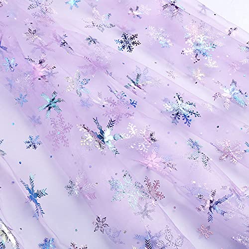 PTNKUIIY Tüll Stoff 2m* 160cm Glitzer Tüll Dekostoff mit Weihnachten Schneeflocke Kostümstoff zum Nähen Pailletten Tüll Rolle glitzernder Stoff für DIY handgemachte Kleidung Geschenkverpackung -Lila PTNKUIIY Tüll Stoff 2m* 160cm Glitzer Tüll Dekostoff mit Weihnachten Schneeflocke Kostümstoff zum Nähen Pailletten Tüll Rolle glitzernder Stoff für DIY handgemachte Kleidung Geschenkverpackung -Lila von PTNKUIIY