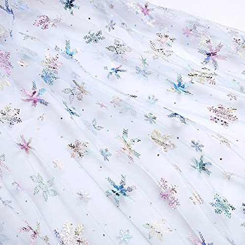 PTNKUIIY Tüll Stoff 3m * 160cm Glitzer Tüll Dekostoff mit Weihnachten Schneeflocke Kostümstoff zum Nähen Pailletten Tüll Rolle glitzernder Stoff für DIY handgemachte Kleidung Geschenkverpackung -Weiß PTNKUIIY Tüll Stoff 3m * 160cm Glitzer Tüll Dekostoff mit Weihnachten Schneeflocke Kostümstoff zum Nähen Pailletten Tüll Rolle glitzernder Stoff für DIY handgemachte Kleidung Geschenkverpackung -Weiß von PTNKUIIY