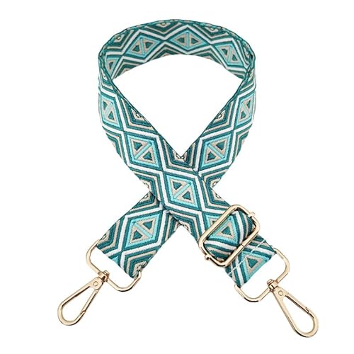 PTNKUIIY Verstellbarer Schultergurt für Taschen 3,8cm Taschengurte Zum Wechseln, Rhombus Tragegurt Schulterriemen mit Gold Karabiner 72-130CM Tragegurt für Damen DIY Zubehör für Tasche-blau Grün PTNKUIIY Verstellbarer Schultergurt für Taschen 3,8cm Taschengurte Zum Wechseln, Rhombus Tragegurt Schulterriemen mit Gold Karabiner 72-130CM Tragegurt für Damen DIY Zubehör für Tasche-blau Grün von PTNKUIIY