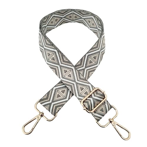 PTNKUIIY Verstellbarer Schultergurt für Taschen 3,8cm Taschengurte Zum Wechseln, Rhombus Tragegurt Schulterriemen mit Gold Karabiner 72-130CM Tragegurt für Damen DIY Zubehör für Tasche-grau #2 PTNKUIIY Verstellbarer Schultergurt für Taschen 3,8cm Taschengurte Zum Wechseln, Rhombus Tragegurt Schulterriemen mit Gold Karabiner 72-130CM Tragegurt für Damen DIY Zubehör für Tasche-grau #2 von PTNKUIIY