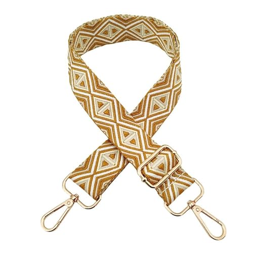 PTNKUIIY Verstellbarer Schultergurt für Taschen 3,8cm Taschengurte Zum Wechseln, Rhombus Tragegurt Schulterriemen mit Gold Karabiner 72-130CM Tragegurt für Damen DIY Zubehör für Tasche-gelb PTNKUIIY Verstellbarer Schultergurt für Taschen 3,8cm Taschengurte Zum Wechseln, Rhombus Tragegurt Schulterriemen mit Gold Karabiner 72-130CM Tragegurt für Damen DIY Zubehör für Tasche-gelb von PTNKUIIY