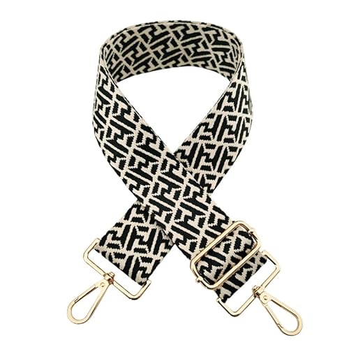 Verstellbarer Schultergurt für Taschen 3,8cm Taschengurte Zum Wechseln, rhombus Tragegurt Schulterriemen mit Gold Karabiner 72 -130CM Tragegurt für Damen Herren DIY Zubehör für Tasche-Schwarz Weiße Verstellbarer Schultergurt für Taschen 3,8cm Taschengurte Zum Wechseln, rhombus Tragegurt Schulterriemen mit Gold Karabiner 72 -130CM Tragegurt für Damen Herren DIY Zubehör für Tasche-Schwarz Weiße von PTNKUIIY