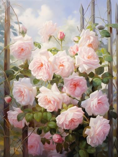 PUCHEN 5D DIY Diamant Malerei Kits Vollbohrer, Rosen am Zaun,L,50 * 70cm Leinwand Kreuzstich Stickerei Nach Zahlen Diamond Art Painting Zubehör für Erwachsene, Wohnkultur PUCHEN 5D DIY Diamant Malerei Kits Vollbohrer, Rosen am Zaun,L,50 * 70cm Leinwand Kreuzstich Stickerei Nach Zahlen Diamond Art Painting Zubehör für Erwachsene, Wohnkultur von PUCHEN