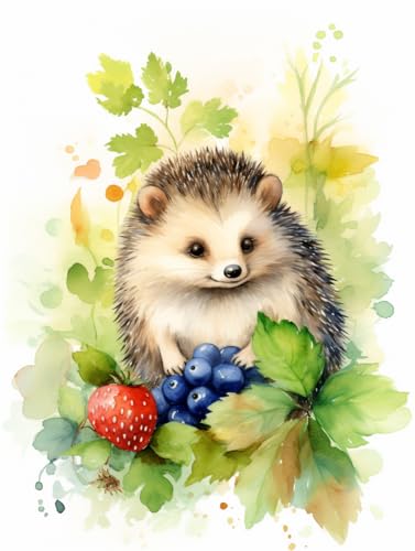 PUCHEN Diamant Malerei Kits, Niedliches handgezeichnetes Igel-Muster,I 5D Diamond Painting nach Zahlen, Diamant Malerei Bilder Arts Craft Set mit Zubehör für Haus, Wand und Eingang Dekoration PUCHEN Diamant Malerei Kits, Niedliches handgezeichnetes Igel-Muster,I 5D Diamond Painting nach Zahlen, Diamant Malerei Bilder Arts Craft Set mit Zubehör für Haus, Wand und Eingang Dekoration von PUCHEN