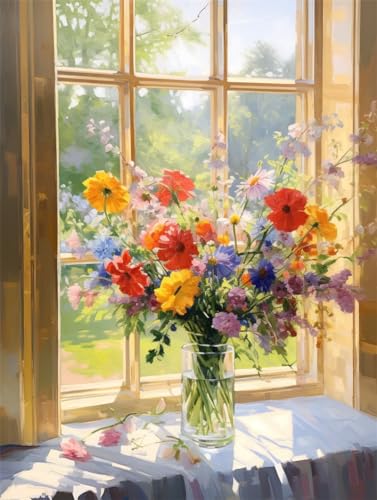 PUCHEN Diamond Painting Set, Ölgemälde-Serie Schöne Blumen,F,40 * 50CM 5d DIY Diamant Painting Bilder, Malen nach Zahlen, Diamant Malerei Kits Für Wand Dekoration von PUCHEN