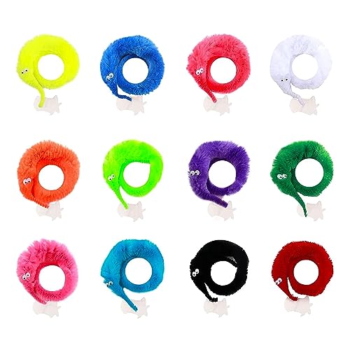 PUCIO 12 Stück Fuzzy Wurm Spielzeug, Magic Worm Twisty Zauberwurm Wiggly Worm, Bunt Wurm Spielzeug für Kinder und Katze,Kid Trick Toy Geburtstag Mitgebsel Geschenk Party Karneval Gefälligkeiten PUCIO 12 Stück Fuzzy Wurm Spielzeug, Magic Worm Twisty Zauberwurm Wiggly Worm, Bunt Wurm Spielzeug für Kinder und Katze,Kid Trick Toy Geburtstag Mitgebsel Geschenk Party Karneval Gefälligkeiten von PUCIO