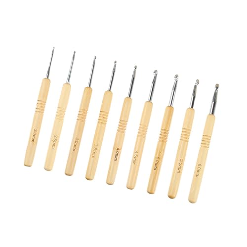 9-pieces Holzgriff Häkchen Haken Ergonomische Häkelhaken 2mm-6 Mm Für Anfänger Stricken Häkeln Von Pulloverschalhandschuhen 9-pieces Holzgriff Häkchen Haken Ergonomische Häkelhaken 2mm-6 Mm Für Anfänger Stricken Häkeln Von Pulloverschalhandschuhen von PUGEOAMN