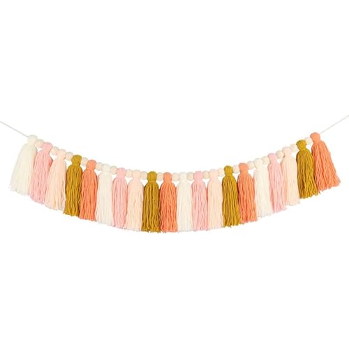 Holzperlen Tassels Girlanden Wandbehänge Hausdekorationen Handgefertigte Girlanden Quasten Girlanden Holzperlen Tassels Girlanden Wandbehänge Hausdekorationen Handgefertigte Girlanden Quasten Girlanden von PUGEOAMN