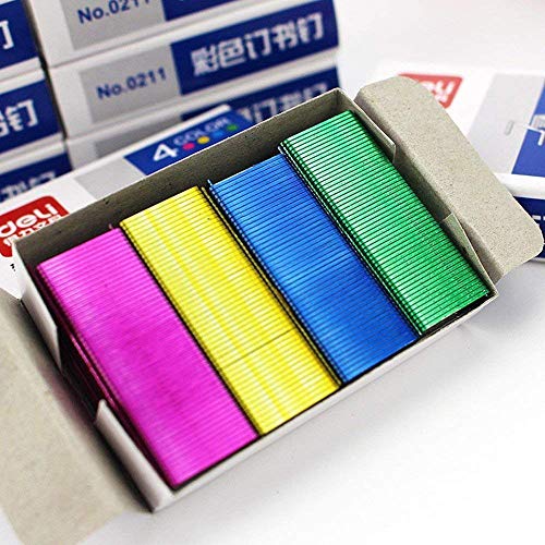 PULABO Bunte Heftklammern - 800 Stück - Galvanisierte Heftklammern für den Büro- und Studienbedarf PULABO Bunte Heftklammern - 800 Stück - Galvanisierte Heftklammern für den Büro- und Studienbedarf von PULABO
