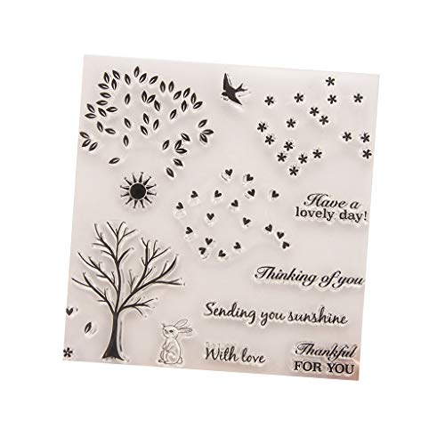 PULABO Durchsichtiger Silikonstempel Blattdruck Scrapbooking Prägestempel Transparentes Haftsiegel für DIY-Sammelalbum Fotoalben Papier Notebook-Karte Kunsthandwerkliche Produkte Tiere und Wörter Kos PULABO Durchsichtiger Silikonstempel Blattdruck Scrapbooking Prägestempel Transparentes Haftsiegel für DIY-Sammelalbum Fotoalben Papier Notebook-Karte Kunsthandwerkliche Produkte Tiere und Wörter Kos von PULABO