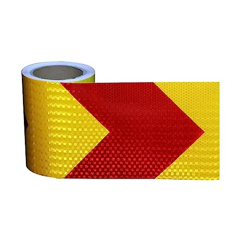 PULaif Reflektierendes Warnband, Reflektierendes Band, Reflektierendes Band 15 cm x 10 m, Mehrfarbig(Red Yellow) von PULaif