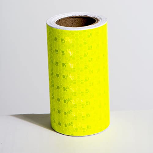 PULaif Reflektierendes Warnband, Reflektierendes Band, Reflektierendes Band 4x16,4 Zoll for Anhänger Autos LKWs Mehrfarbig(Fluorescent Yellow) von PULaif