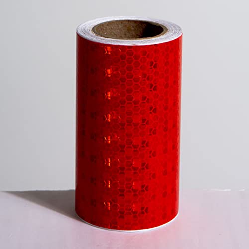 PULaif Reflektierendes Warnband, Reflektierendes Band, Reflektierendes Band 4x16,4 Zoll for Anhänger Autos LKWs Mehrfarbig(Red) von PULaif