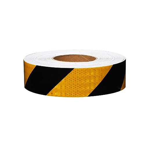 PULaif Reflektierendes Warnband, Reflektierendes Band, Reflektierendes Band 5 cm x 50 m, Mehrfarbig(Black Yellow) von PULaif