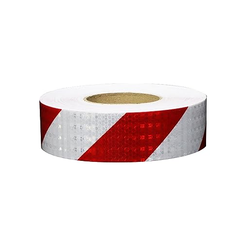 PULaif Reflektierendes Warnband, Reflektierendes Band, Reflektierendes Band 5 cm x 50 m, Mehrfarbig(Red White) von PULaif