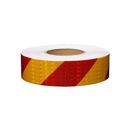 PULaif Reflektierendes Warnband, Reflektierendes Band, Reflektierendes Band 5 cm x 50 m, Mehrfarbig(Red Yellow) von PULaif