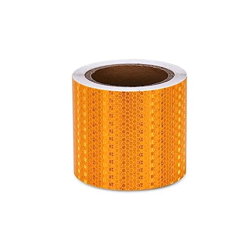 PULaif Reflektierendes Warnband, Reflektierendes Band, Reflektierendes Klebeband, hohe Sichtbarkeit, Sicherheit im Freien, 10 cm x 10 m, Mehrfarbig(Yellow) von PULaif