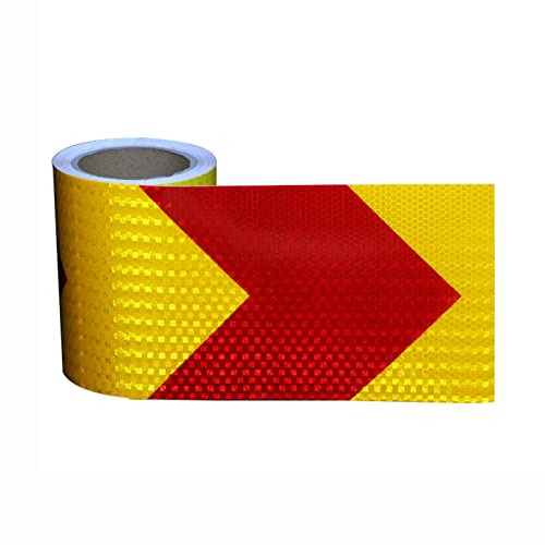 PULaif Reflektierendes Warnband, Reflektierendes Band, Reflektierendes Klebeband, selbstklebend, Mehrfarbig, 10 cm x 10 m(Red) von PULaif