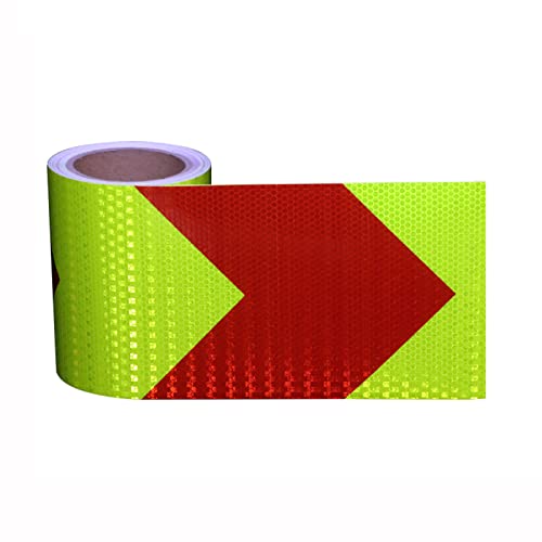 PULaif Reflektierendes Warnband, Reflektierendes Band, Reflektierendes Klebeband, selbstklebend, Mehrfarbig, 10 cm x 10 m(Red Green) von PULaif