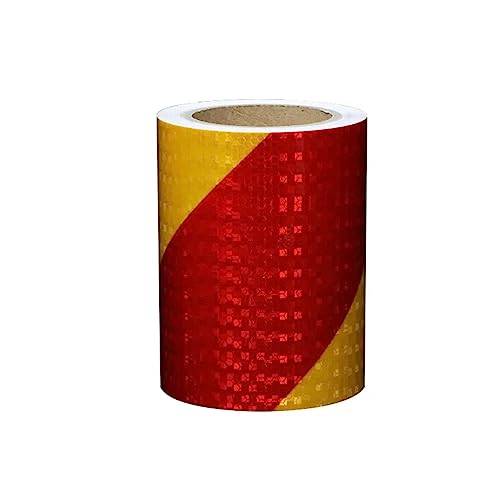 PULaif Reflektierendes Warnband, Reflektierendes Band, Reflektierendes Warnband Schwarz Gelb 15cm x (3-50) m(15cm x 10m) von PULaif