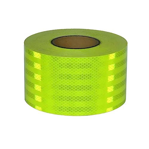 PULaif Reflektierendes Warnband, Reflektierendes Band, Reflektorband Reflektorband fluoreszierend gelb grün mehrere Größen(Width 10cm,Length 3m) von PULaif