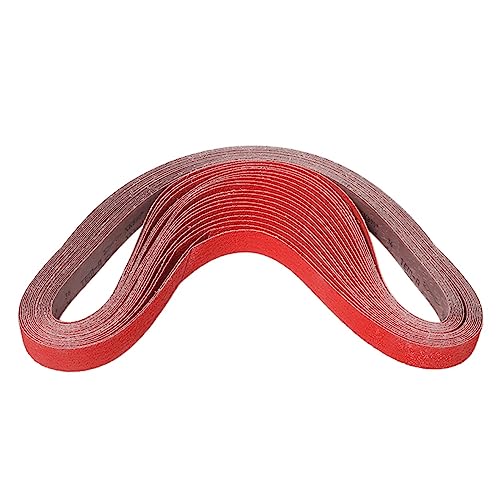 PULaif Schleifbänder, Schleifbänder, 2 Stück 2100 x 50 mm Schleifbänder 36# 60# rote Keramik-Schleifbänder for Metallbearbeitung, Schleifzubehör PULaif Schleifbänder, Schleifbänder, 2 Stück 2100 x 50 mm Schleifbänder 36# 60# rote Keramik-Schleifbänder for Metallbearbeitung, Schleifzubehör von PULaif