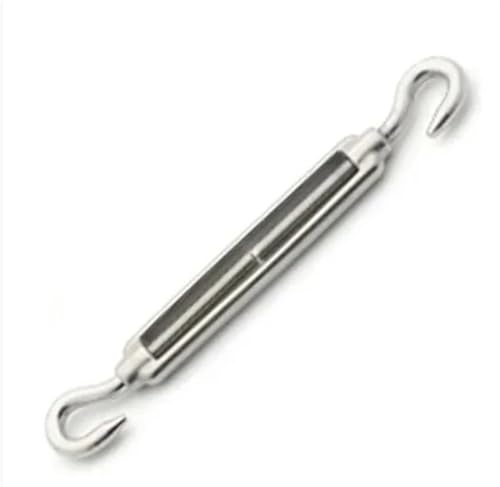 PULaif Spannschloss-Drahtspanner, 304 Edelstahl Bolzen Haken Schraube Draht Seil Spannen Spanner Engen Seil Stecker(C to C,M6) von PULaif