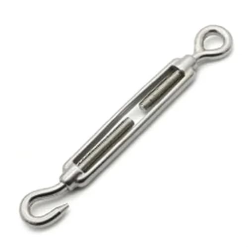 PULaif Spannschloss-Drahtspanner, 304 Edelstahl Bolzen Haken Schraube Draht Seil Spannen Spanner Engen Seil Stecker(O to C,M4) von PULaif