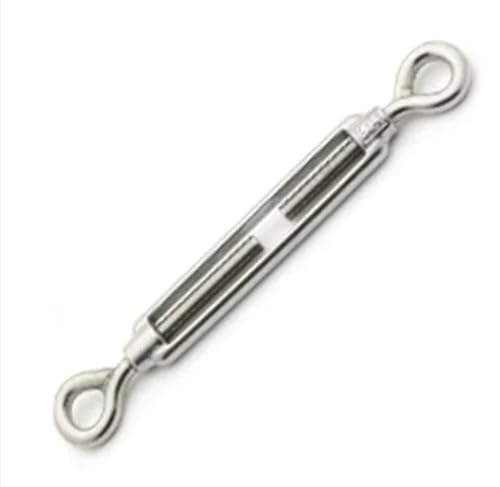PULaif Spannschloss-Drahtspanner, 304 Edelstahl Bolzen Haken Schraube Draht Seil Spannen Spanner Engen Seil Stecker(O to O,M4) von PULaif