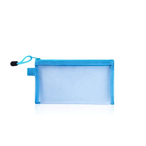 Reißverschluss-Tasche, Mesh Zipper Pouch, Federmäppchen aus Netzgewebe in reiner Farbe, einfache, transparente Dokumententasche aus Netzgewebe mit Reißverschluss, Schreibwarentasche, Nylontasche for B Reißverschluss-Tasche, Mesh Zipper Pouch, Federmäppchen aus Netzgewebe in reiner Farbe, einfache, transparente Dokumententasche aus Netzgewebe mit Reißverschluss, Schreibwarentasche, Nylontasche for B von PULaif