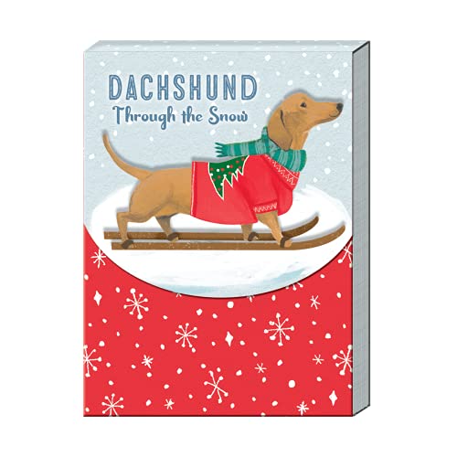 Punch Studio 37977 Weihnachts-Notizblock mit Dackel-Motiv von PUNCH STUDIO