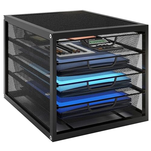 PUNCIA Schubladenbox 4 Schubfächer A4 Briefablage Dokumentenablage mit Schubladen Ablagefächer Papiersortierer aus Metall Desk Organizer für Dokumenten Papier Schreibtisch Büro Möbel Schwarz PUNCIA Schubladenbox 4 Schubfächer A4 Briefablage Dokumentenablage mit Schubladen Ablagefächer Papiersortierer aus Metall Desk Organizer für Dokumenten Papier Schreibtisch Büro Möbel Schwarz von PUNCIA