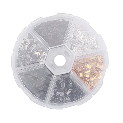 Enden für Schmuck und 1200 PCs Kasten Schmuck Herstellen Herstellen von Halskette Armband -Spitzen -Crimp -Enden von PUNELE