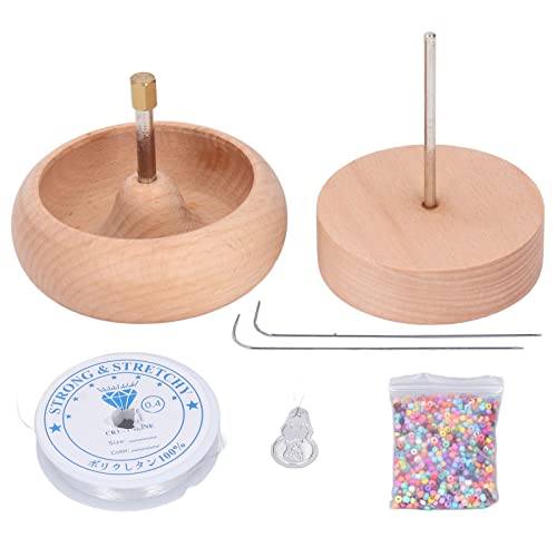 Perlenspinner Perlen -Bündelschale 10 Cm Holzhandbuch Schaltwad Threader Werkzeugkit für Schmuckherstellung von PUNELE