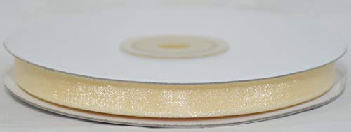 Band Organza Breite 10 mm 50 Meter Rolle elfenbein Band Organza Breite 10 mm 50 Meter Rolle elfenbein von PUNTO CASA