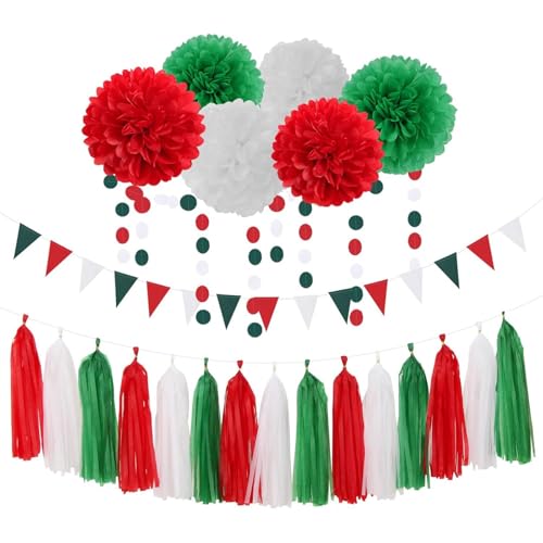 Festtagszubehör, stilvolle hängende Papierblumen und Quasten, Partyzubehör, buntes Taschentuch-Zubehör Festtagszubehör, stilvolle hängende Papierblumen und Quasten, Partyzubehör, buntes Taschentuch-Zubehör von PURFUU