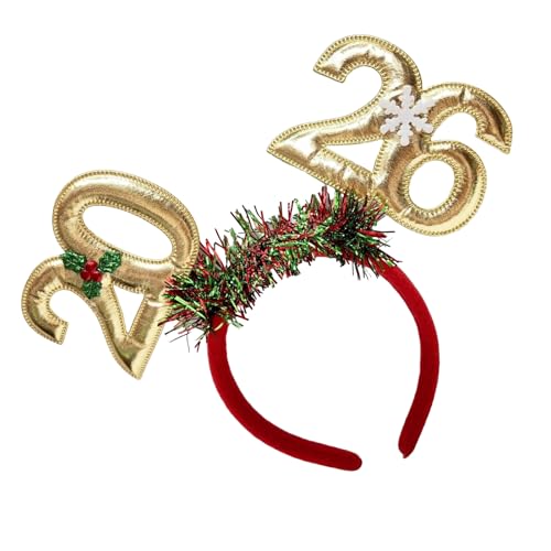 PURFUU 2026 Silvester Feier Haarband Glitzer Kopfschmuck für Erwachsene und Kinder Party Versammlung Nacht Event Kopfschmuck Silvester Feier Stirnbänder von PURFUU