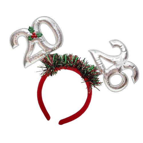 PURFUU 2026 Silvester Feier Haarband Glitzer Kopfschmuck für Erwachsene und Kinder Party Versammlung Nacht Event Kopfschmuck Silvester Feier Stirnbänder von PURFUU