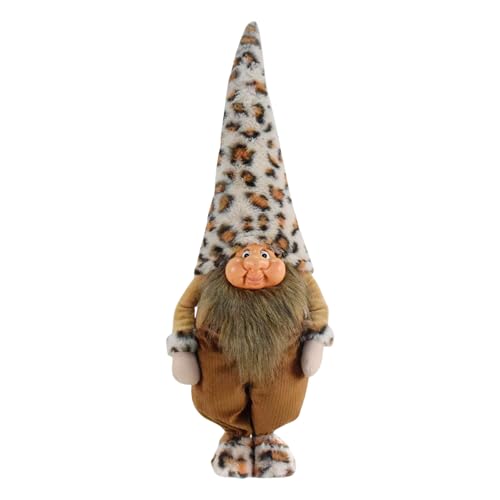 PURFUU Einzigartige Leoparden-Plüsch-Zwerge, Puppen, elegant, Heimdekoration, Plüsch-Zwerge, Anhänger mit Leoparden-Motiven für Dekorationen von PURFUU