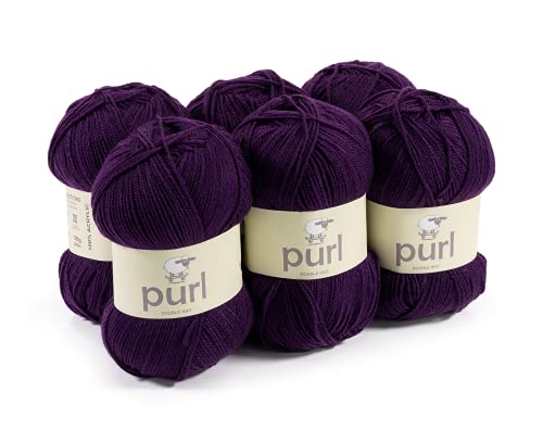 PURL 100 g Premium-Acrylgarn, Lila, 6 Stück - Garn - YARN - Yarn - Acryl, 100% - Yarn PURL 100 g Premium-Acrylgarn, Lila, 6 Stück - Garn - YARN - Yarn - Acryl, 100% - Yarn von PURL