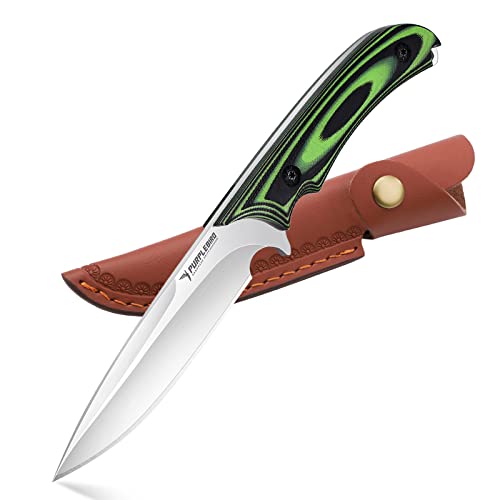 PURPLEBIRD Outdoor Messer-10,5cm Feststehend Klinge Klein Gürtelmesser-Survival Camping Messer Jagdmesser mit Holster und Geschenkbox von PURPLEBIRD