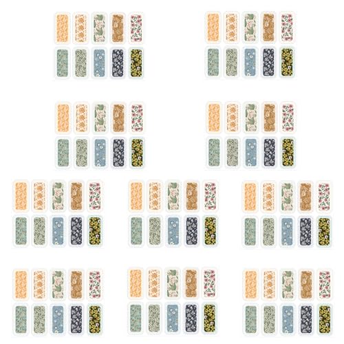 100 Stück rechteckige Blumensiegel-Aufkleber, Verpackungsetikett, 3 x 6 cm, Verpackung für Hochzeiten, Babypartys, stark haftende Aufkleber 100 Stück rechteckige Blumensiegel-Aufkleber, Verpackungsetikett, 3 x 6 cm, Verpackung für Hochzeiten, Babypartys, stark haftende Aufkleber von PURPLELILY